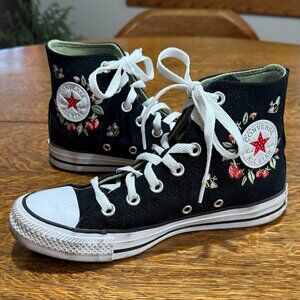 Converse Chuck Taylor All Star Berries And Bees High-Top Sneaker - Black size 6